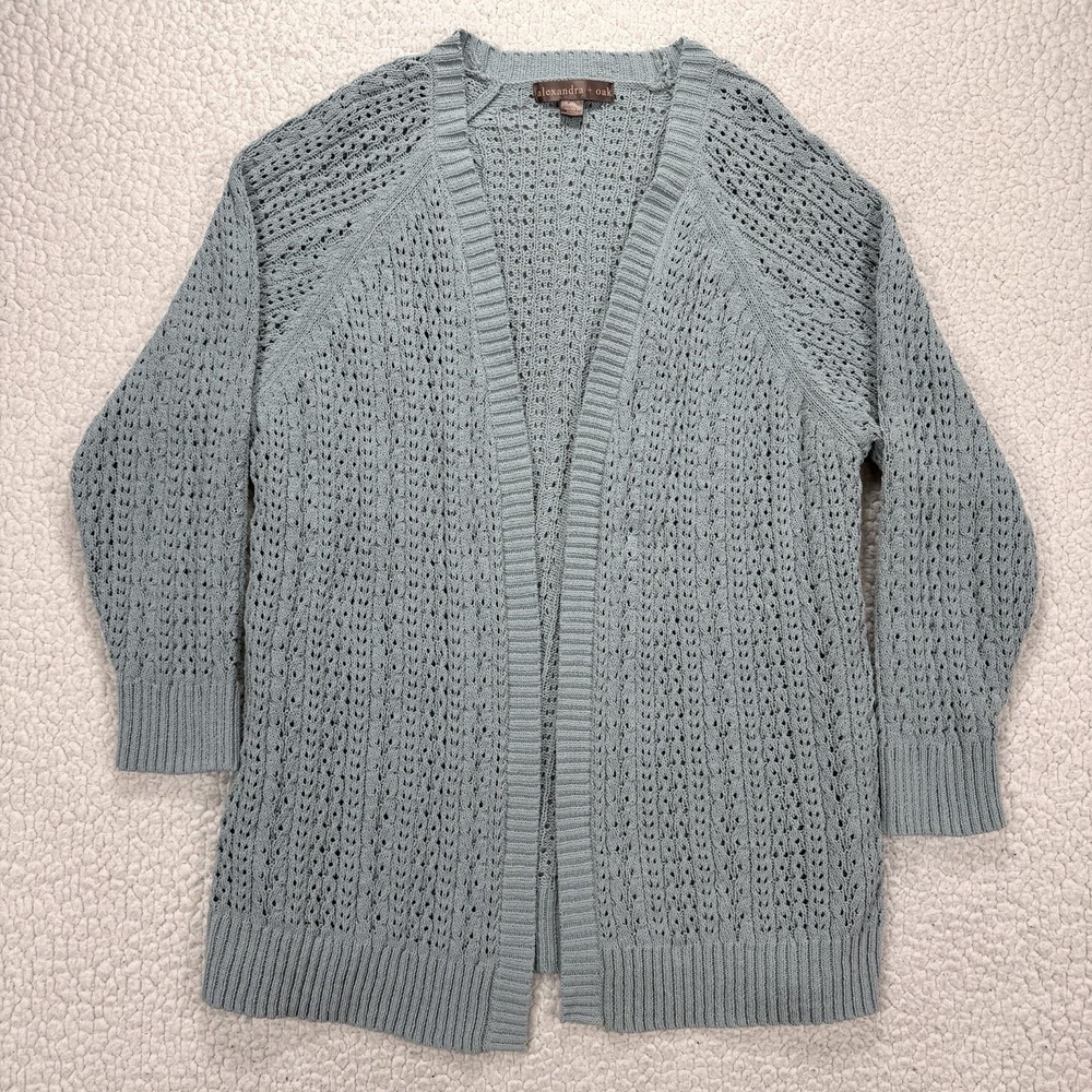 Alexandra + Oak Open Knit Cardigan Women's XXL Boho Cottagecore‎ Coastal Grandma